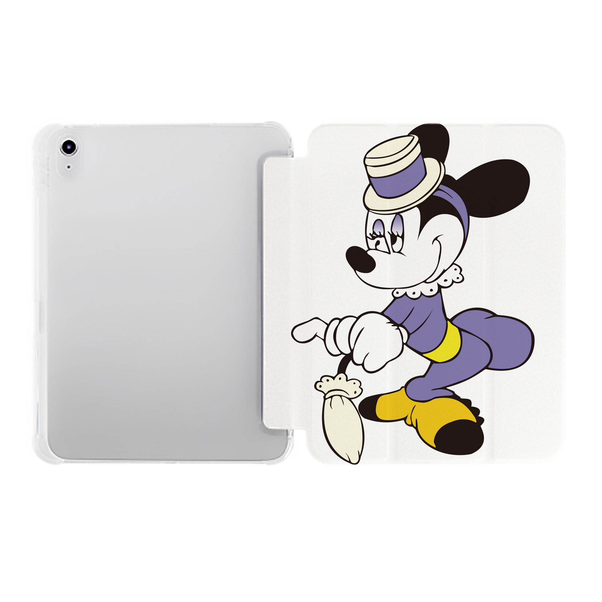 （画像用） ミッキーマウス Mickey Mouse IPad ケース ペン収納付き 三つ折りスタンド PUレザー×シリコン 対応機種9.5/10.5/10.9インチ